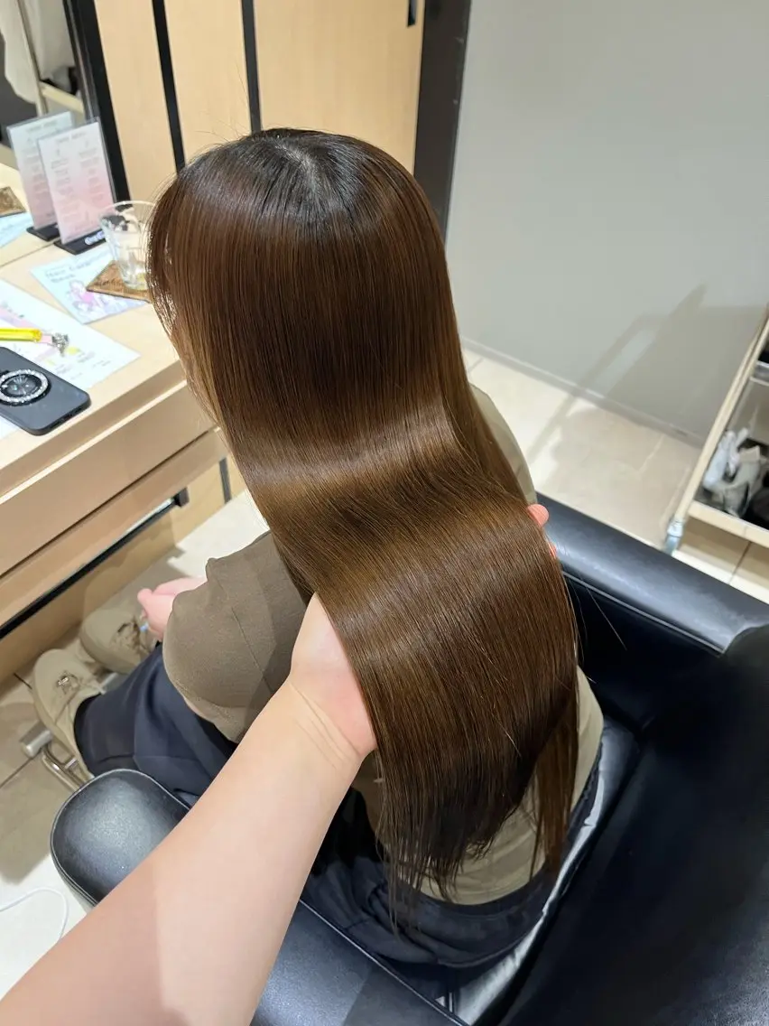 ロング パーマ トリートメント 山下 とよかのヘアスタイル