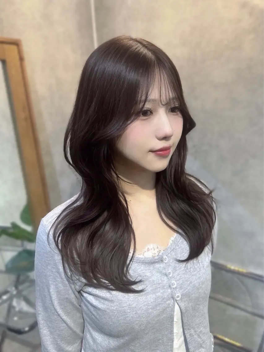ロング カラー ヘアカラー トリートメント 艶髪/髪質改善 縮毛矯正/まりのヘアスタイル
