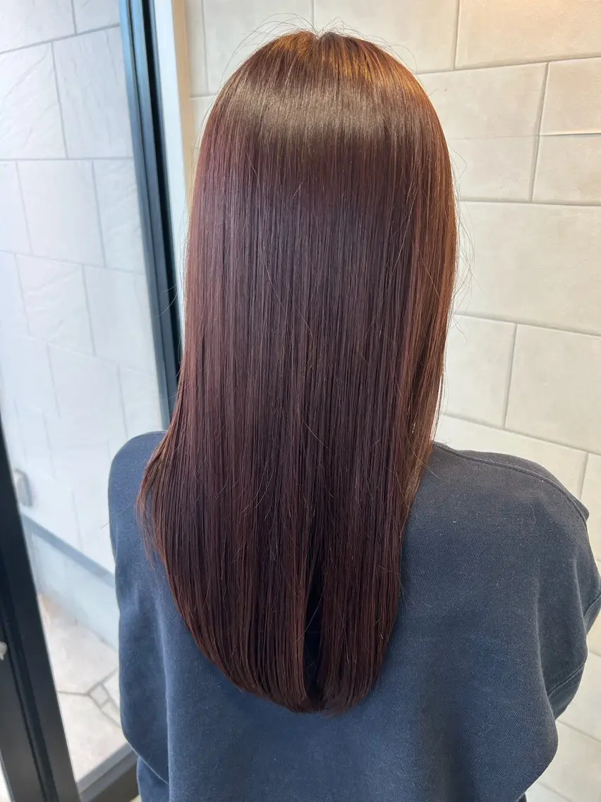 ミディアム カラー ヘアカラー 韓国風透明感カラー✨ 播磨茉侑のヘアスタイル