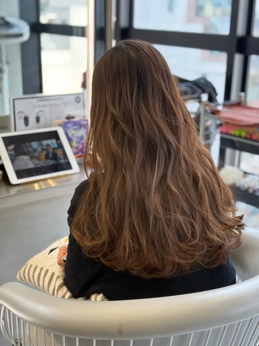 ロング トリートメント 色気レイヤースタイル 洒落色気ヘアマサトのヘアスタイル