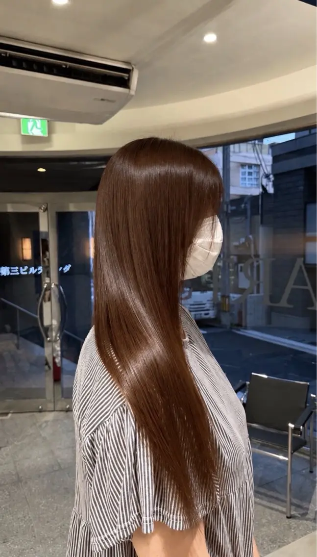 ロング ヘアカラー トリートメント 入江 桃花のヘアスタイル