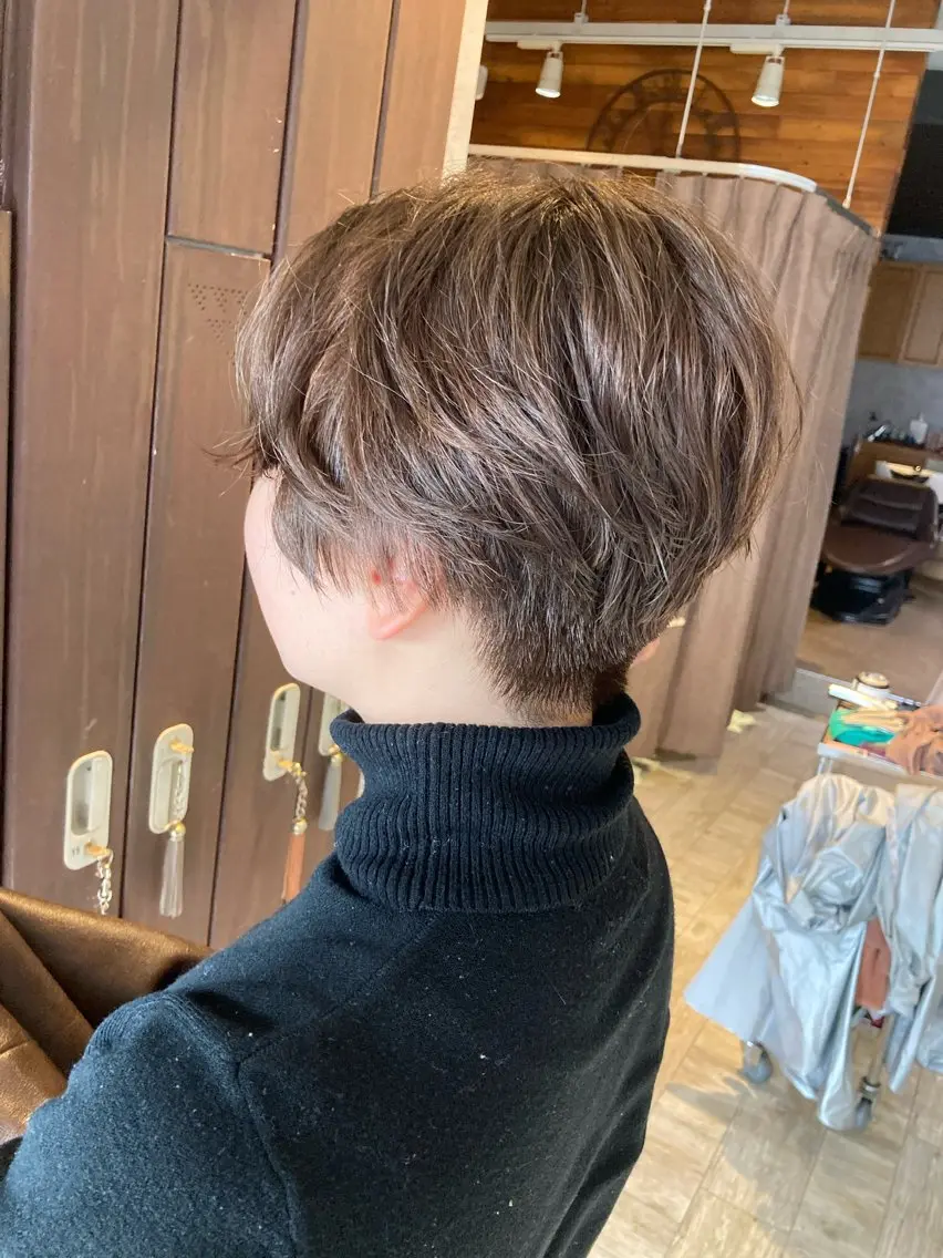 ショート カラー パーマ 🎀大人女性の為の ニュアンスヘア🎀のヘアスタイル