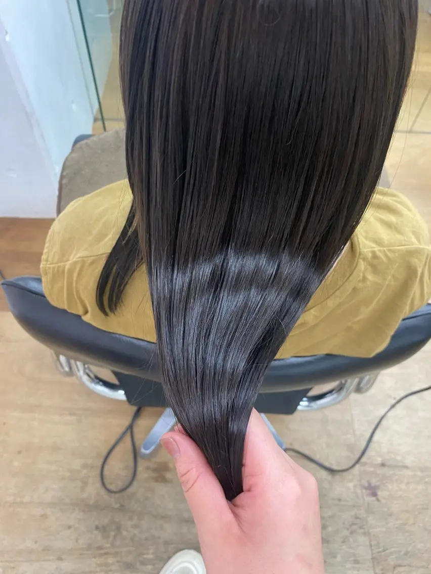 ロング カラー 透明感カラー 似合わせカット ツヤカラー/和田陽向のヘアスタイル