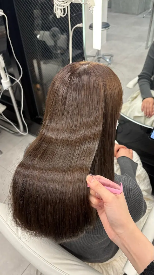 透明感ケアカラー+艶出しトリートメント✨詳細ご確認ください🙇‍♀️の写真