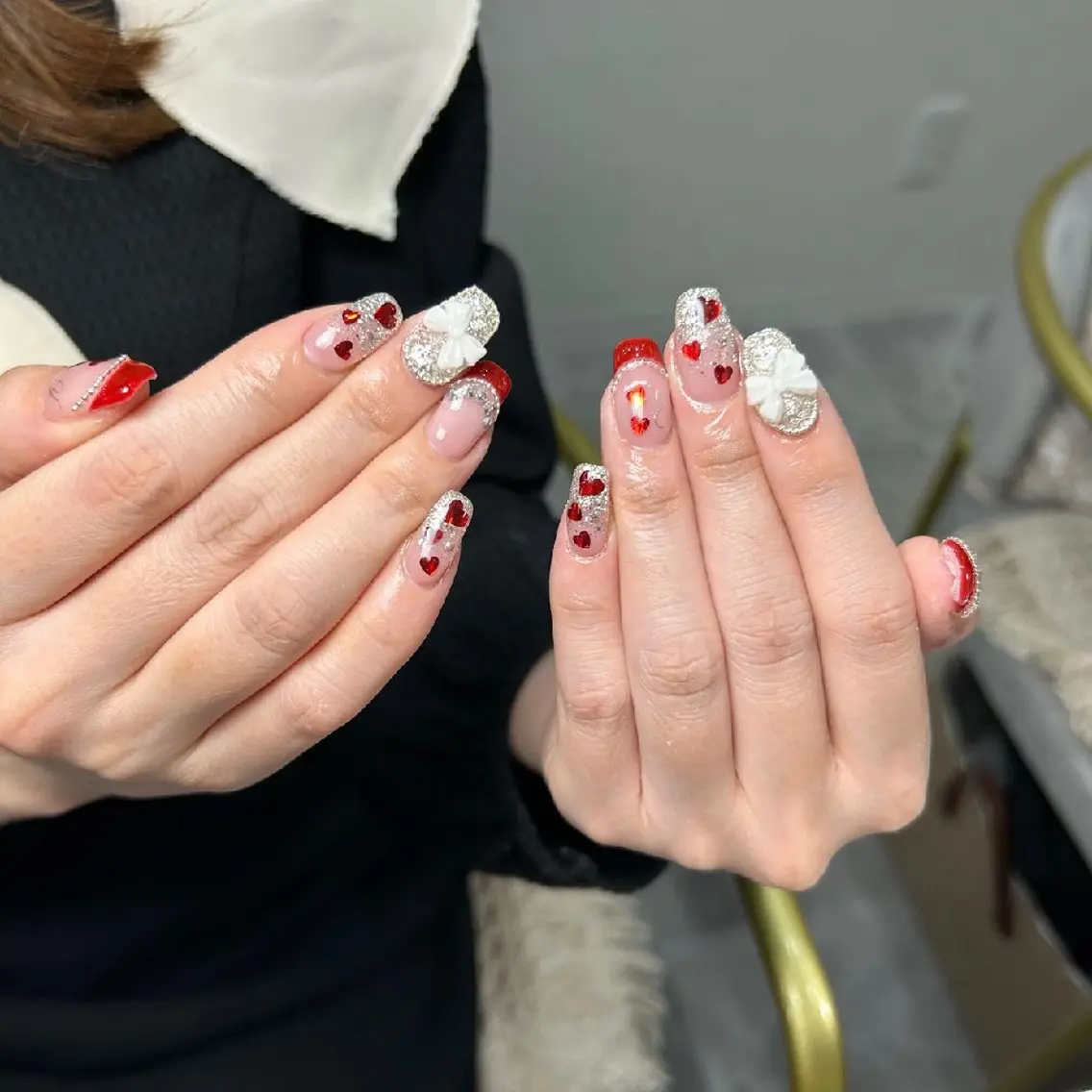 ネイル アートネイル フラワーネイル フットネイル ジェルネイル ガーリー ハンドネイル UM Nail Salonのネイルデザイン