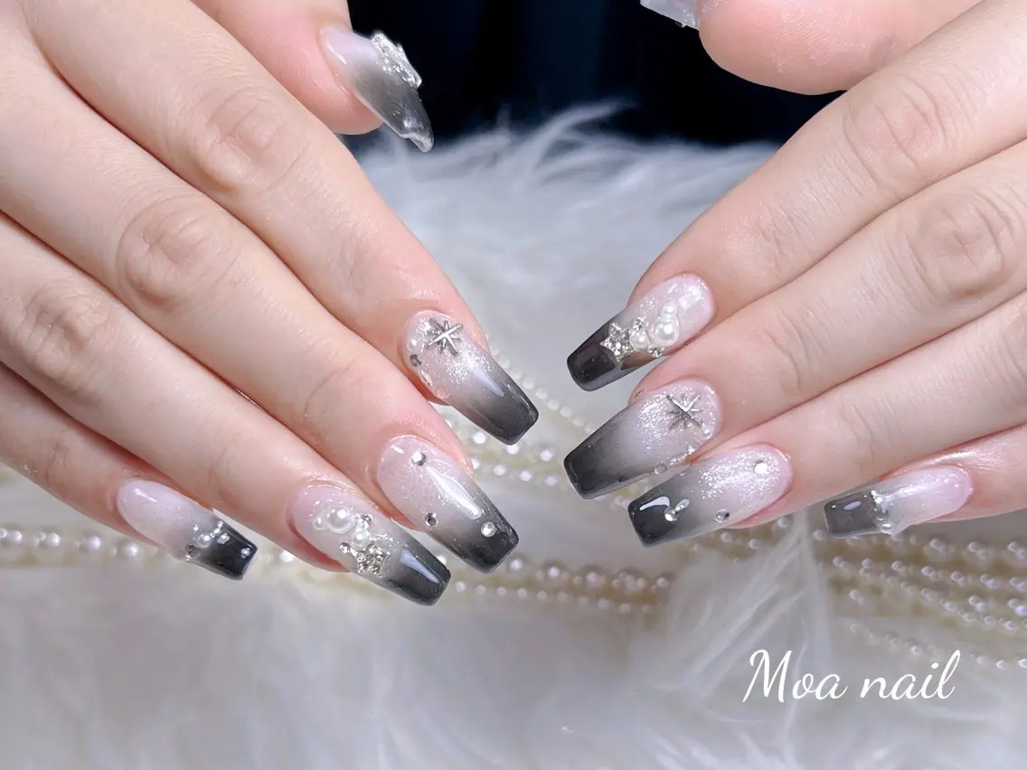 ネイル 長さ出し スカルプネイル ワンホンネイル ハンドネイル Moa nailのネイルデザイン