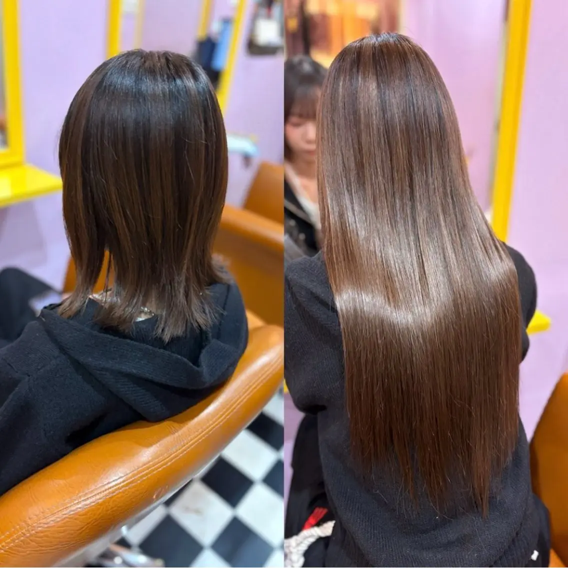 ロング NON ちび編み・シールのヘアスタイル