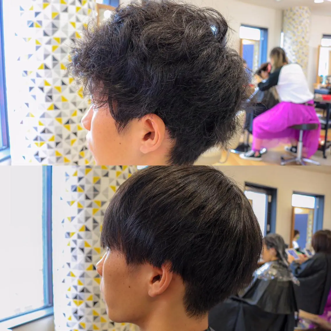 ショート 縮毛矯正 透明感カラー🇰🇷 レイヤー✨桑原　研太のヘアスタイル