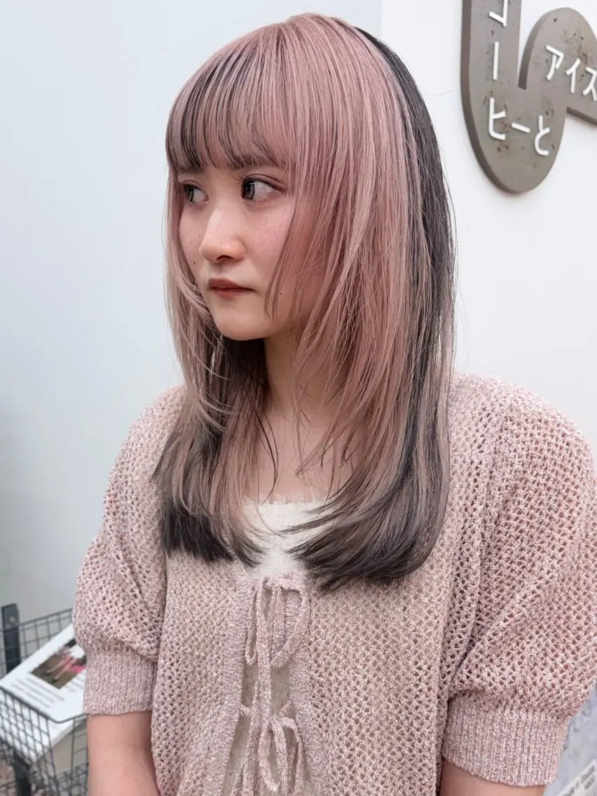 セミロング カラー カット ヘアカラー トリートメント 矢場町/栄/上前津/ 佐藤祐希のヘアスタイル
