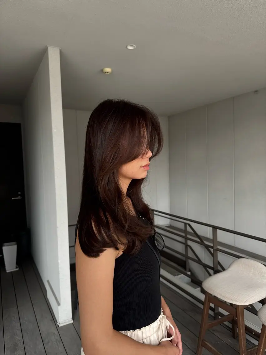 セミロング カット ヘアカラー TOKUYAMA AYANOのヘアスタイル