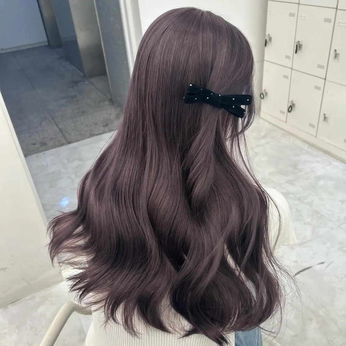 ロング ヘアカラー トリートメント 淡色ラベンダー♡ ニーナ🎀🦙のヘアスタイル