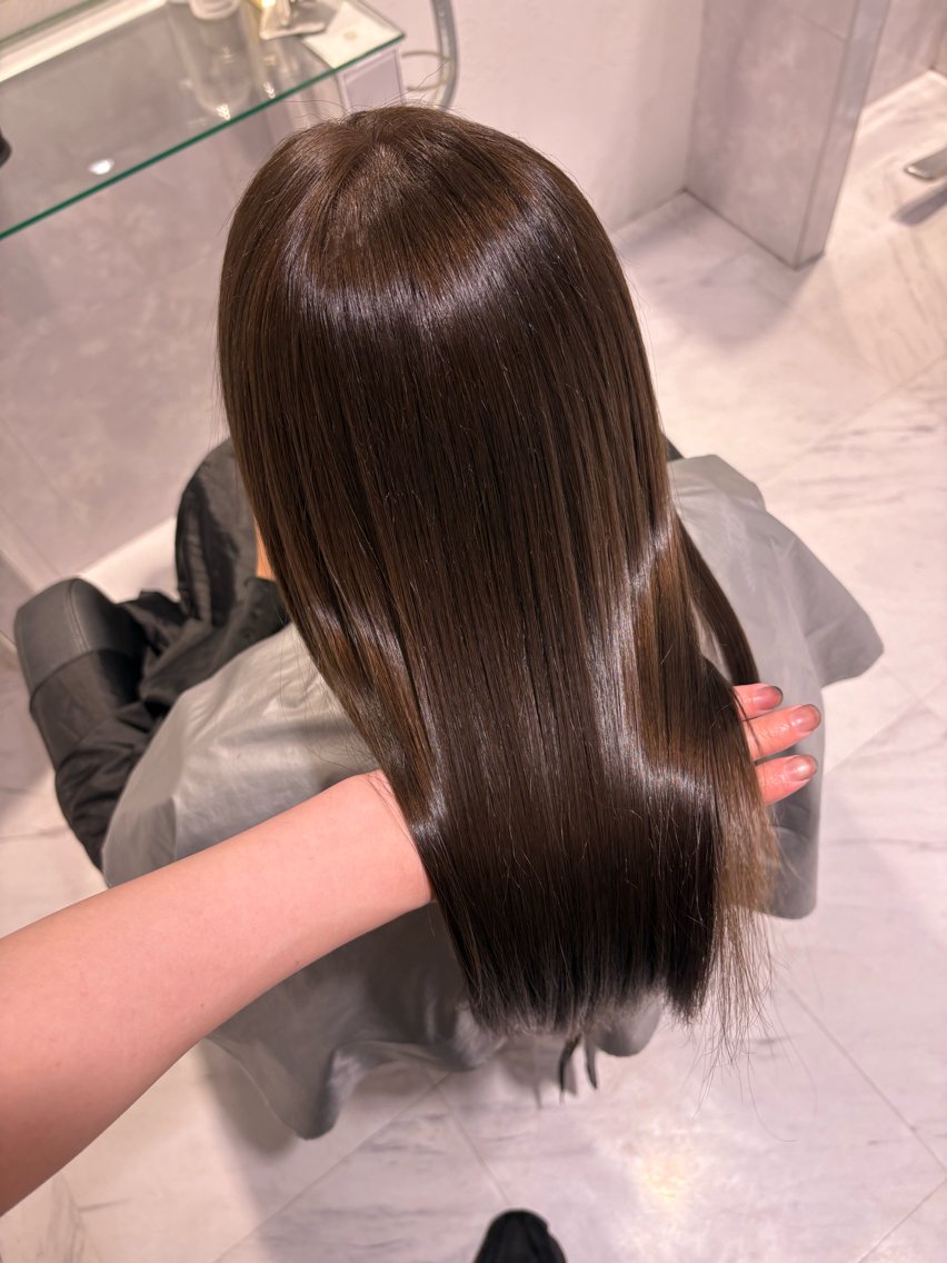 ロング カラー ヘアカラー 縮毛矯正 トリートメント うる艶透明感カラー HINANO🩶のヘアスタイル