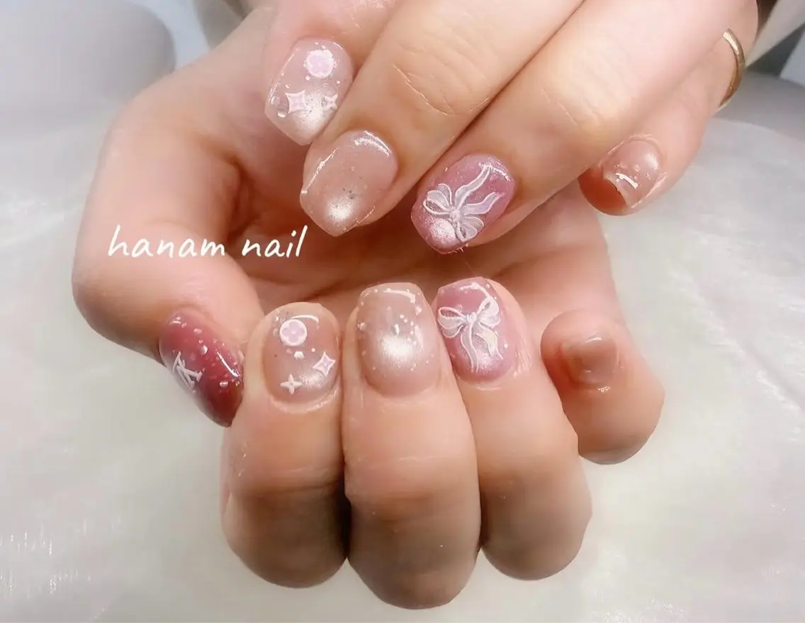 ネイル hanam nail 🌿🩵ハナムネイルのネイルデザイン