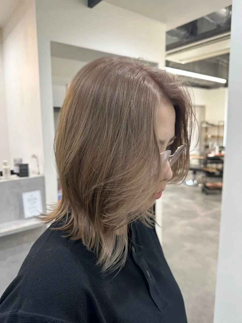 ミディアム カット ヘアカラー トリートメント プルエクステ/透明感 カラー✨KAZUKIのヘアスタイル