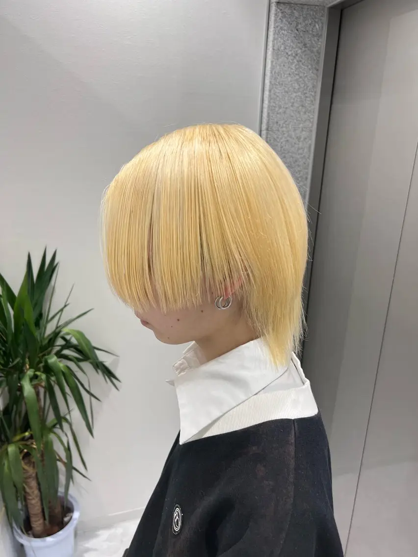 ショート カラー メンズ メンズハイトーン ハイトーンカラー ラベンダー💜 グレージュ🩶のヘアスタイル