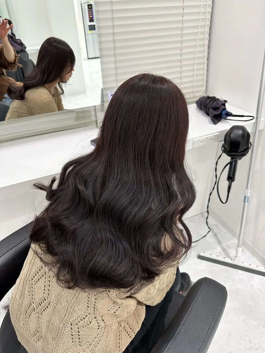 セミロング カラー カット ヘアカラー トリートメント ヘッドスパ ヘアセット ♡上品韓国髪♡ブラ ウン/SAYATOのヘアスタイル