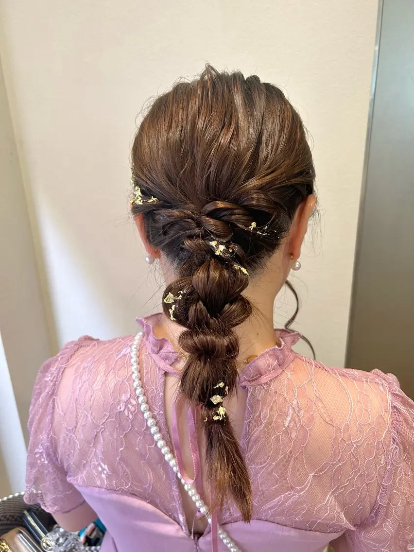 ミディアム ヘアアレンジ ヘアセット 🦋Misaki🦋 メンズパーマ/着付けのヘアスタイル