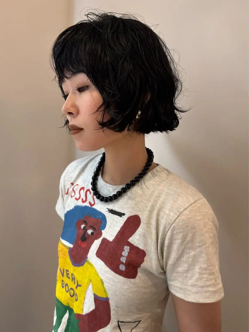 ショート パーマ カット パーマ misa___boo MISAのヘアスタイル
