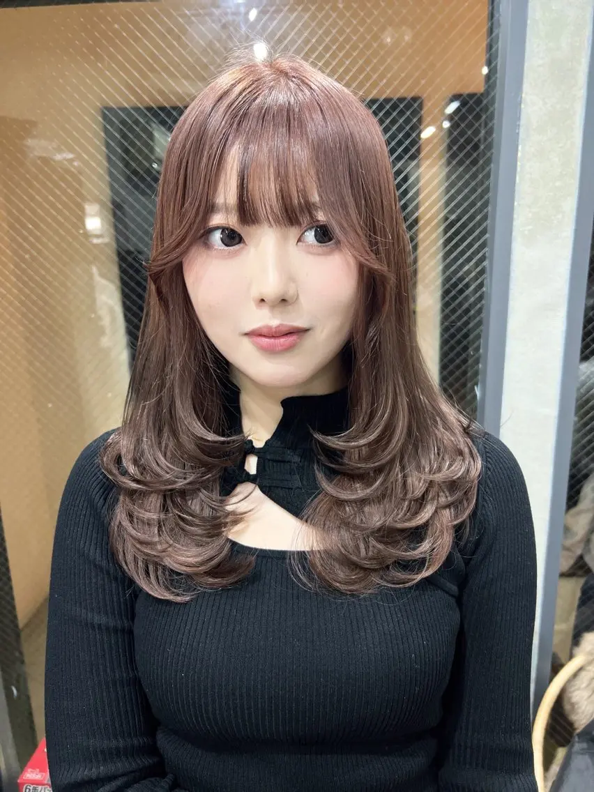 セミロング カット ヘアカラー トリートメント maya🇰🇷韓国 レイヤー/顔まわりのヘアスタイル
