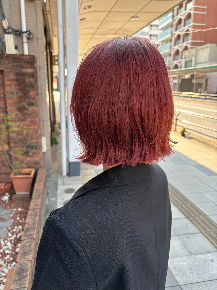 ショート ボブ ヘアカラー トリートメント SHIAN 八王子👼鬼塚さやかのヘアスタイル