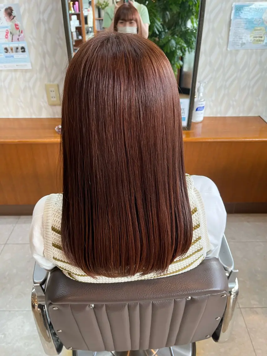 ロング カラー 髪質改善/ストレート /艶髪/熊谷はつなのヘアスタイル