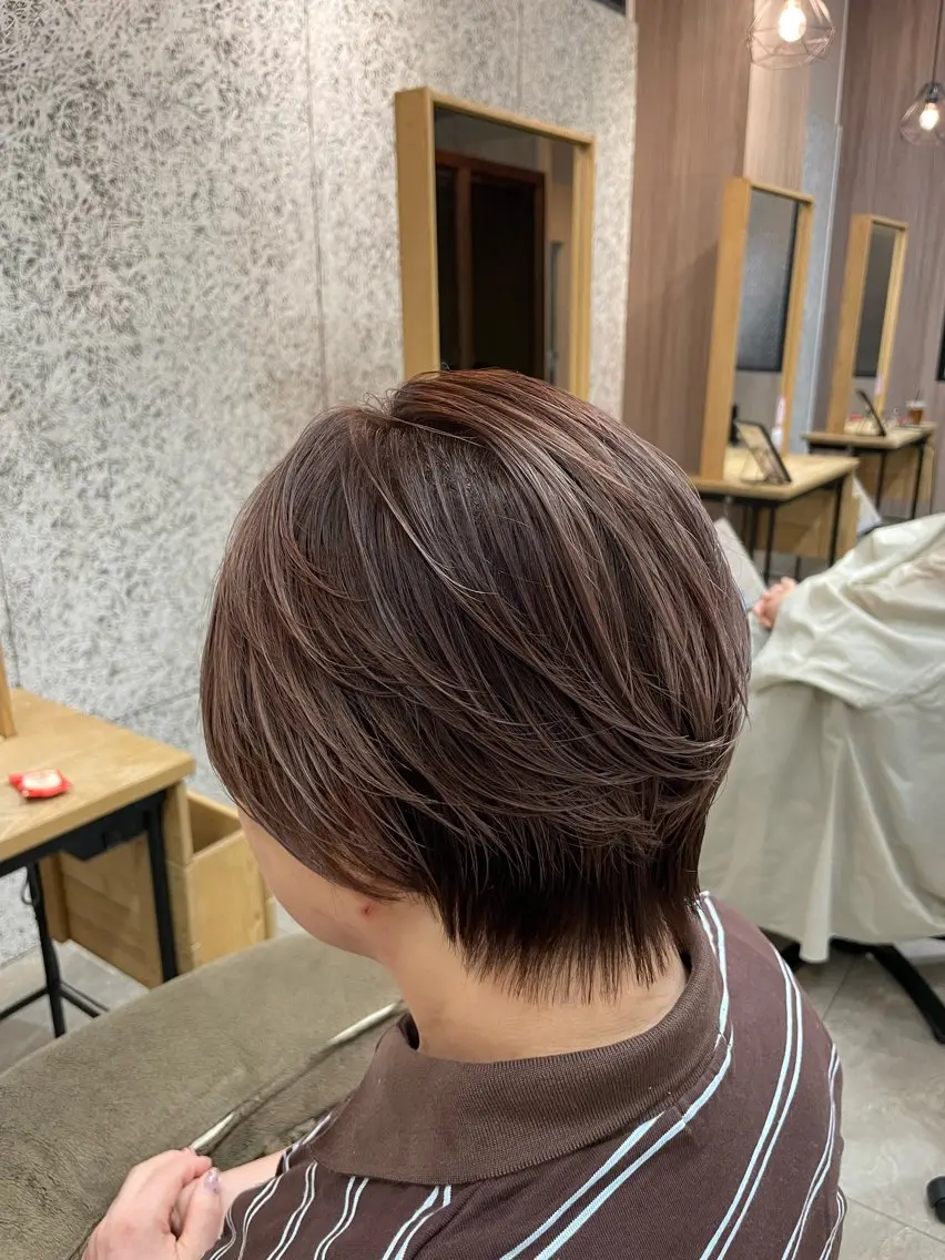 ショート カット ヘアカラー 浅川恵太/縮毛矯正 /ブリーチ縮毛矯正のヘアスタイル