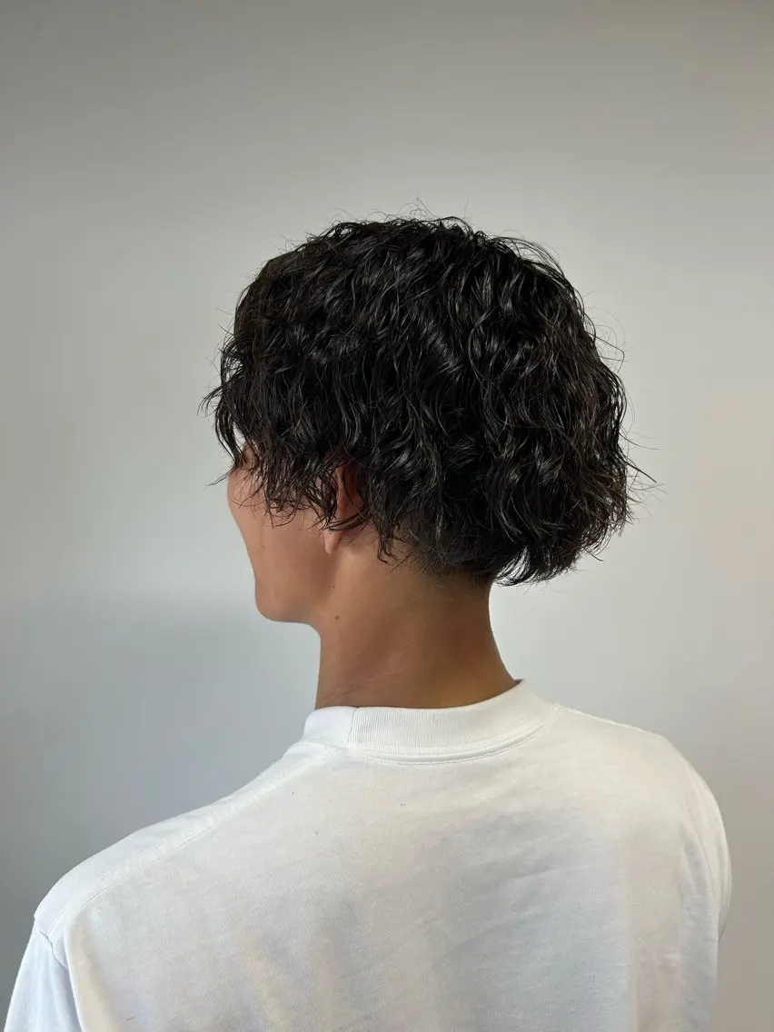 ミディアム メンズ カット パーマ 相澤 拳のヘアスタイル