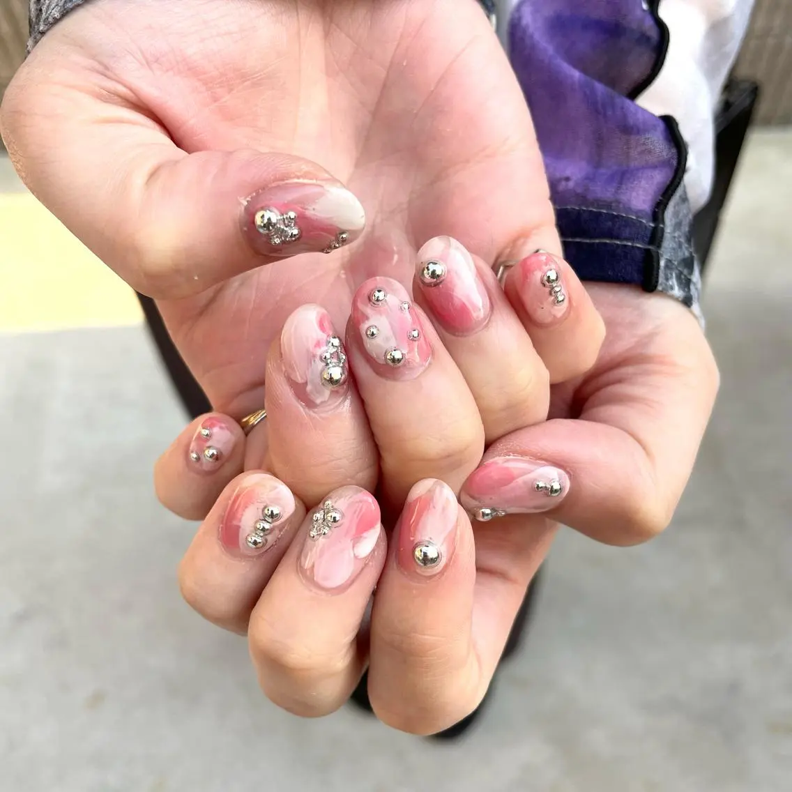 ネイル ハンドネイル Sea  nail by emaのネイルデザイン