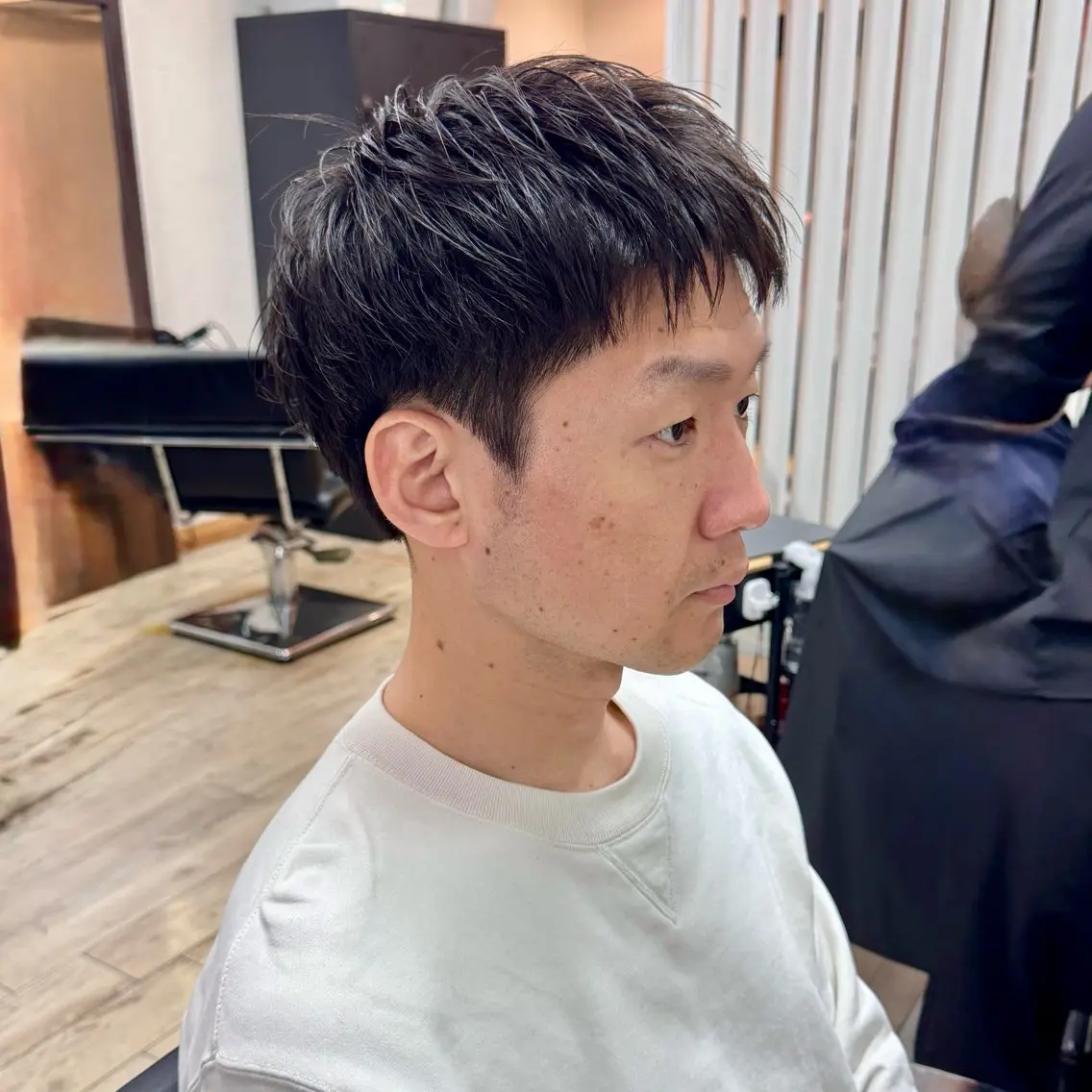 ショート メンズ アップバング メンズ就活ヘア メンズパーマ メンズショート スパイキーショート 【池袋/スパイキー ショート】ⓝⓘⓜⓤのヘアスタイル