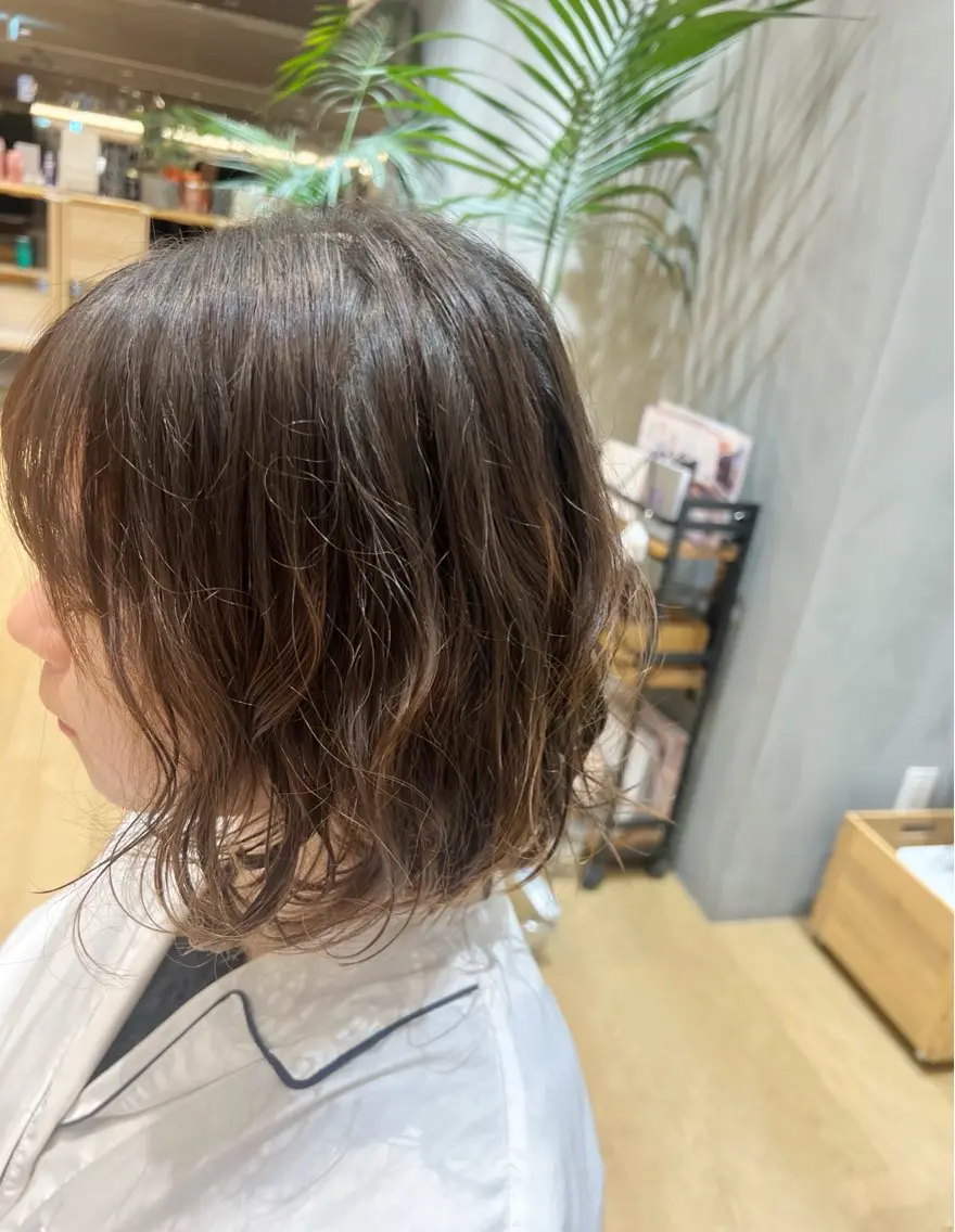 ミディアム パーマ ミディアムパーマ ニュアンスパーマ パーマ 🫧🦋美髪矯正/パ ーマ🦋🫧わかなのヘアスタイル