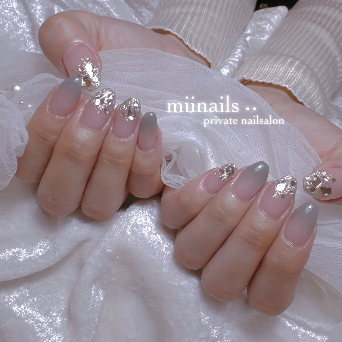ネイル グラデーション 韓国ネイル ワンホンネイル ハンドネイル nailsalon miinailsのネイルデザイン