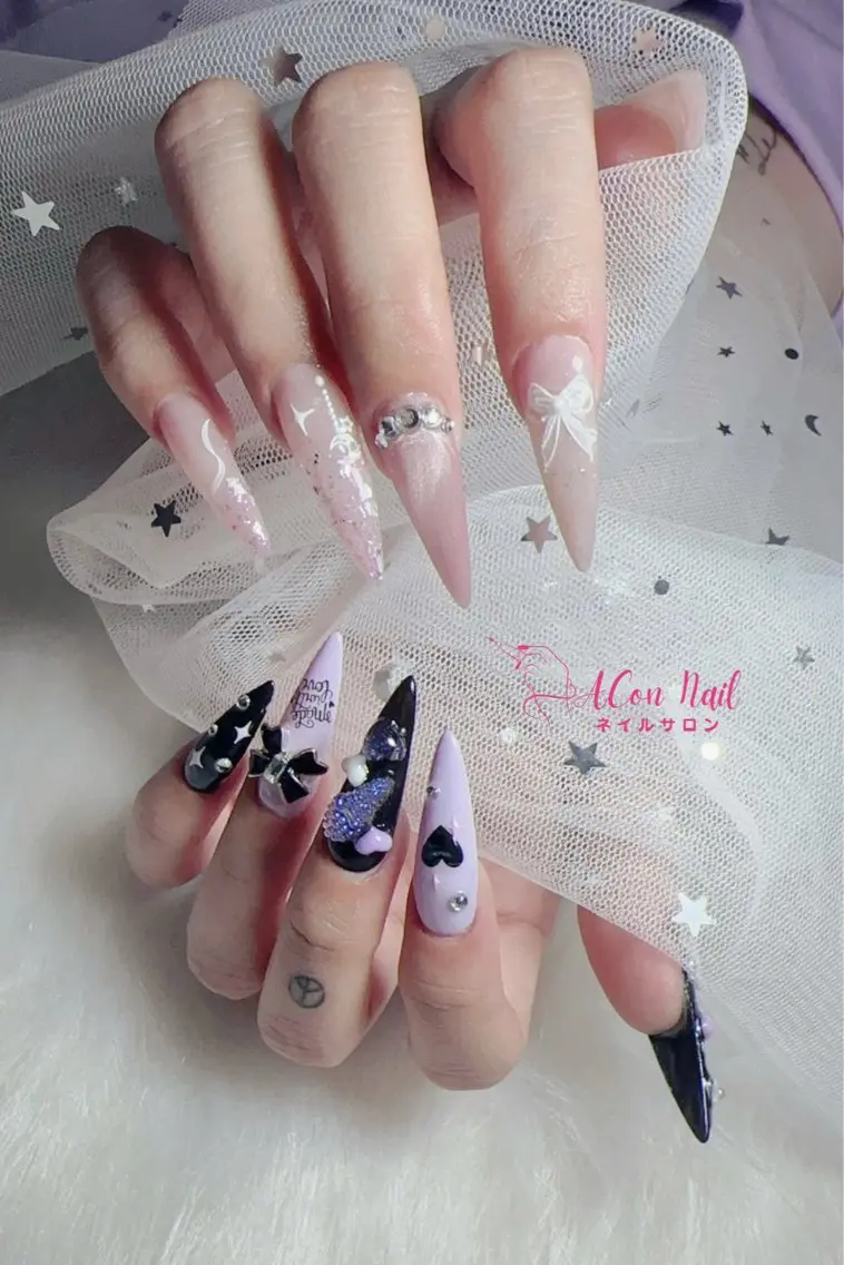 ネイル 桜ネイル 長さ出し フラワーネイル フレンチネイル ジェルネイル ACon NailSalonのネイルデザイン