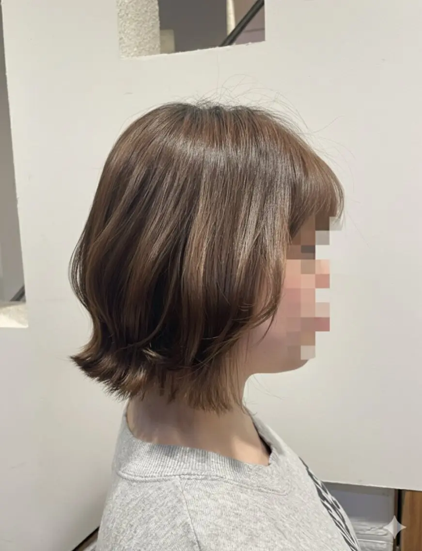 ショート ボブレイヤー ボブ くびれヘア くびれレイヤー レイヤーカット 坂元 心愛のヘアスタイル