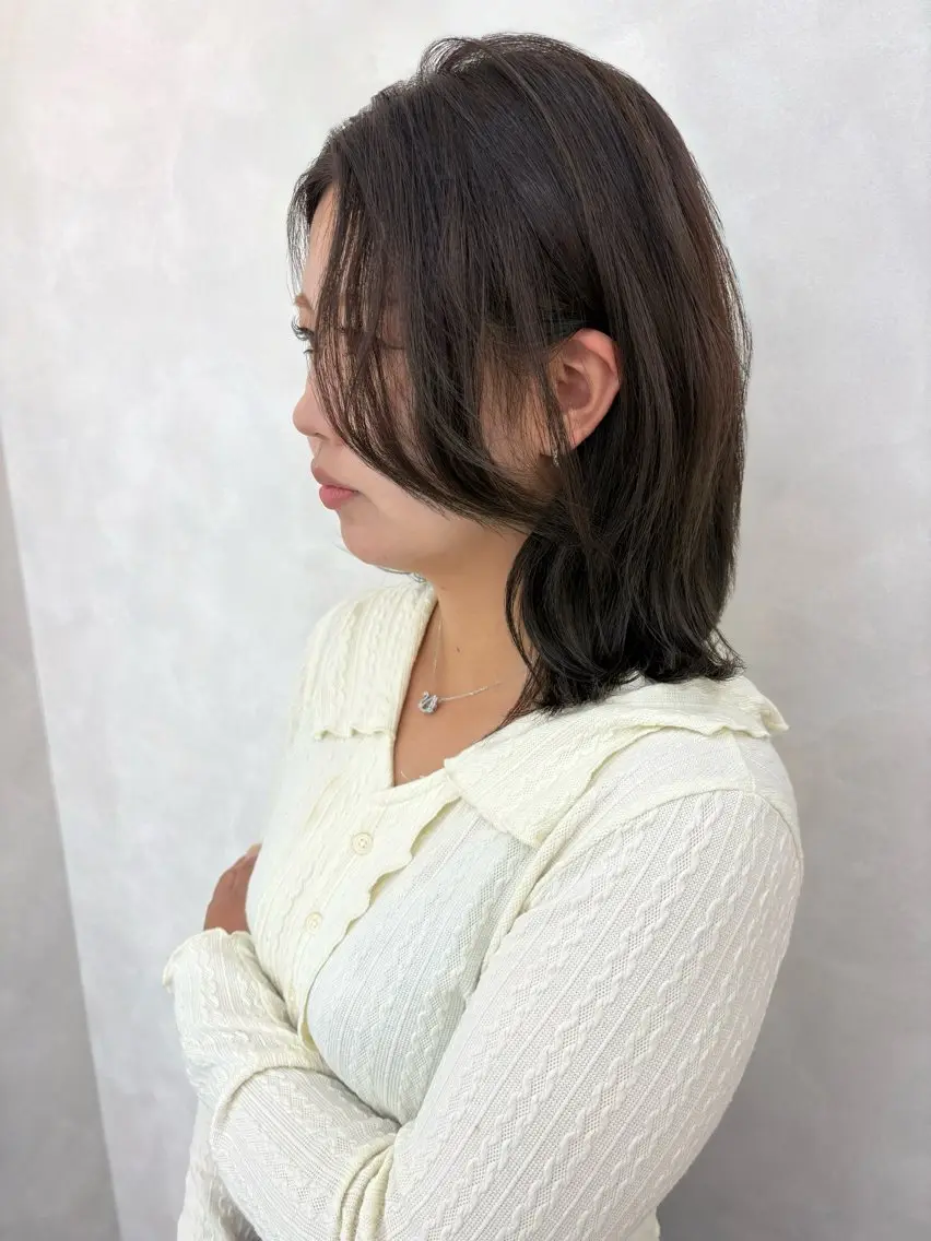 カラー ダークグレー ダークグレージュ グレージュ ヘアカラー トリートメント 艶髪/愛されカラー natsuのヘアスタイル