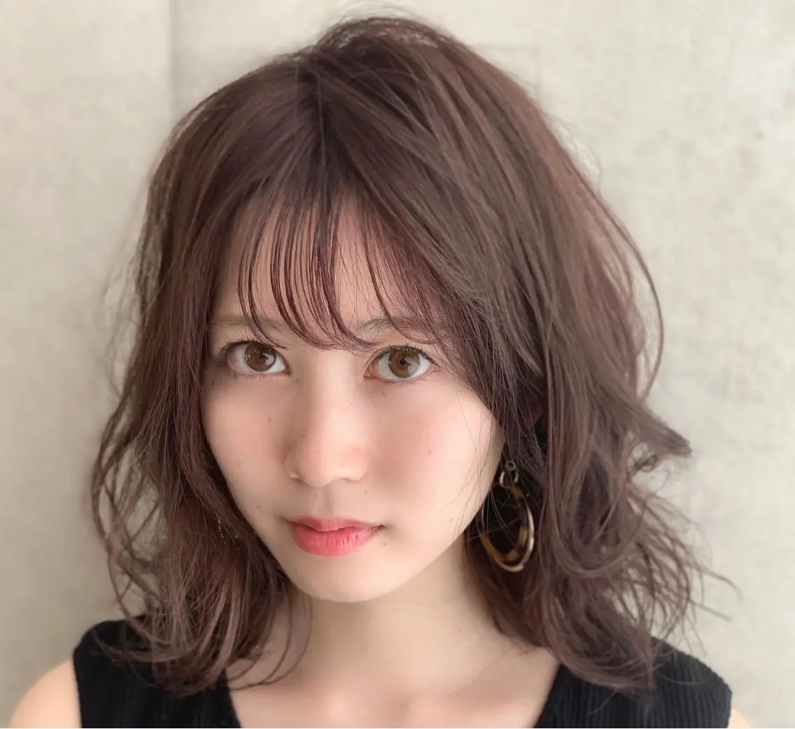 ミディアム カラー ミディアムレイヤー ブラウンカラー レイヤーカット ✨縮毛矯正/髪質改善 錦糸町/松坂拓馬のヘアスタイル