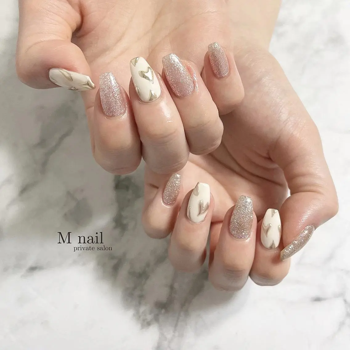 ネイル 持ち込み ハンドネイル M nailのネイルデザイン