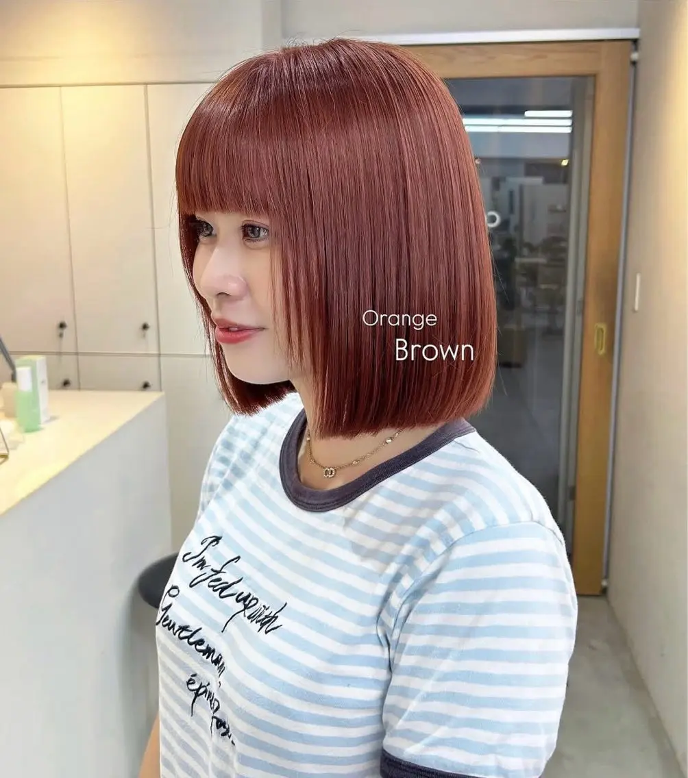 ショート カラー 透け感ベージュ🤎 韓国ヘアtakutoのヘアスタイル