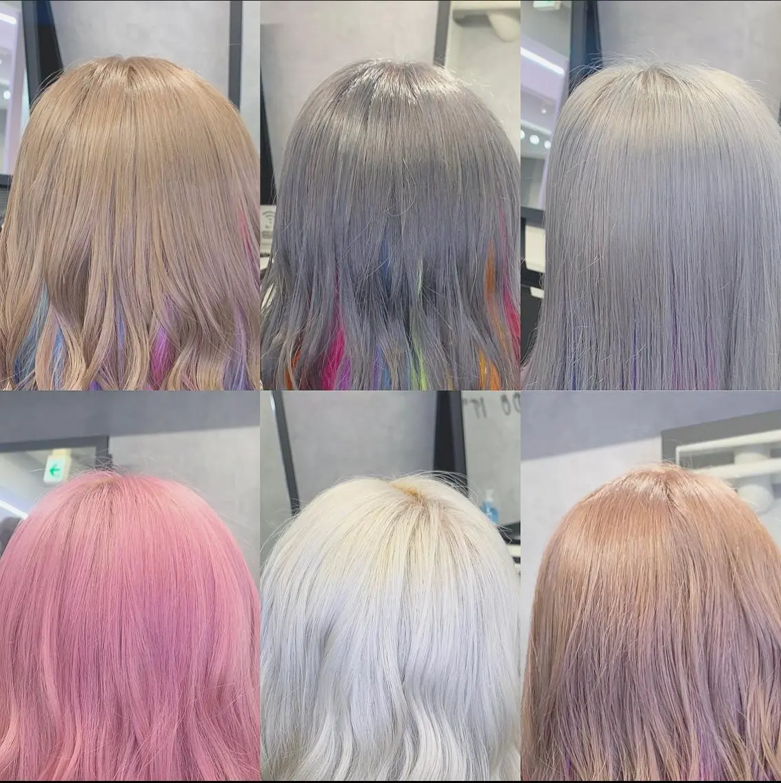 セミロング ブリーチ&エクステ 🥀ケアカラー特化のヘアスタイル