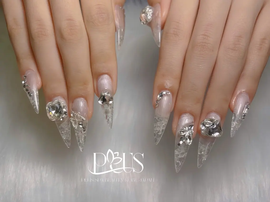 ネイル フレンチネイル 韓国ネイル シンプルネイル ワンホンネイル PLUSSPA ANHのネイルデザイン