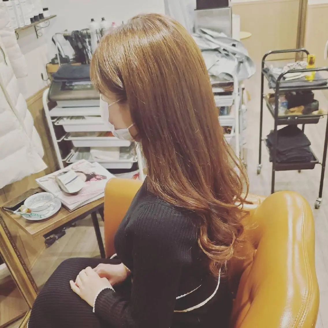 カラー ロング ヘアカラー トリートメント spa hair ark 富井直美のヘアスタイル