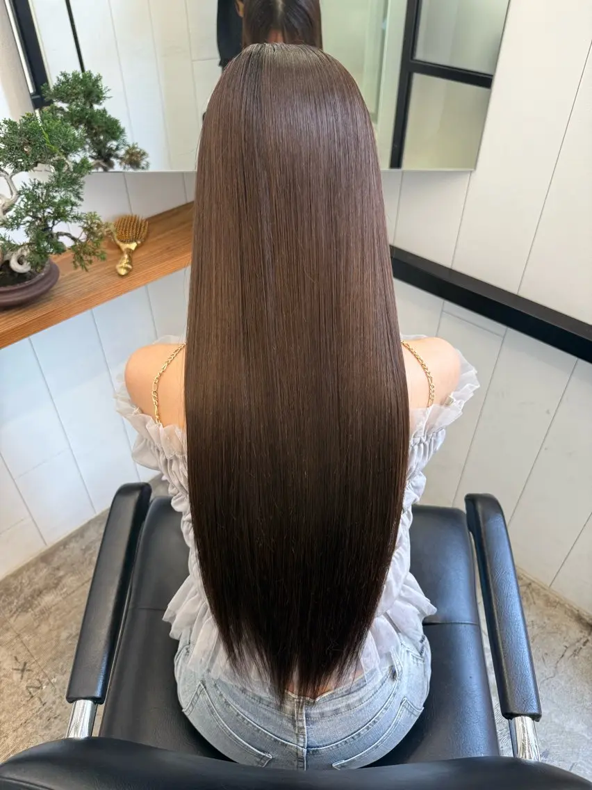 ロング 髪質改善 トリートメント マツザキ 美髪のヘアスタイル