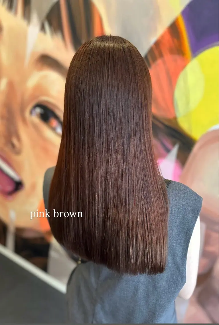 ロング カラー ブラウンカラー 透明感カラー ピンクカラー ピンクブラウン 髪質改善 ヘアカラー トリートメント 🇰🇷韓国スタイル レイヤー/ayanaのヘアスタイル