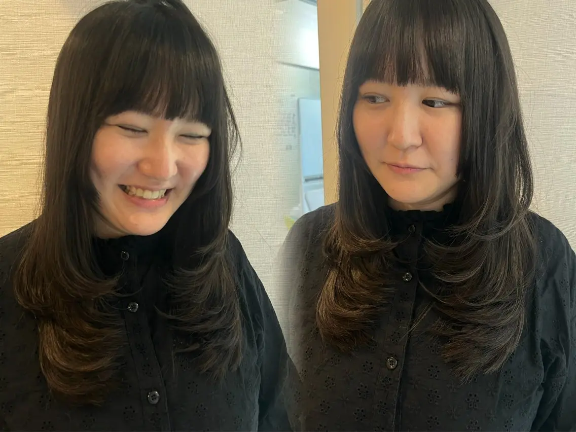 ロング レイヤーカット 宮脇 蒔音のヘアスタイル