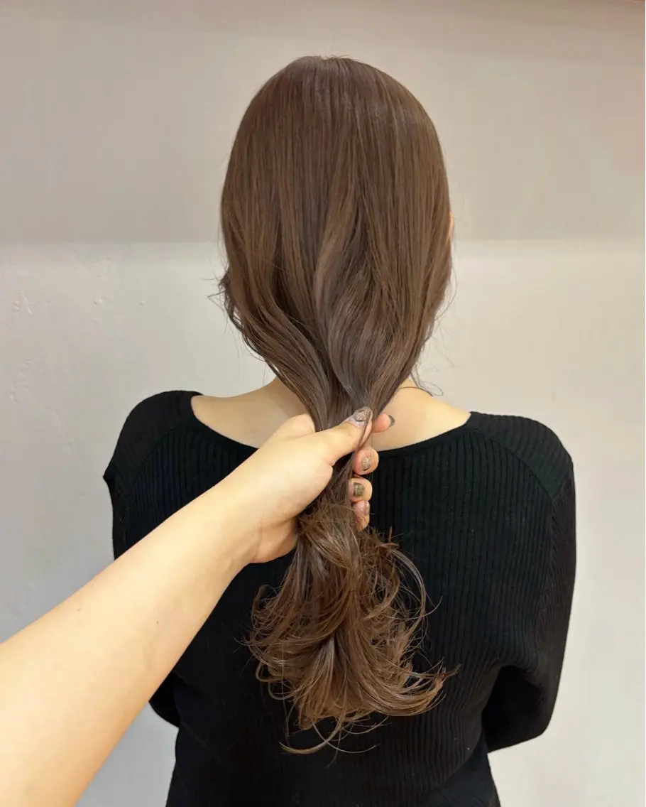 ミディアム カラー カット ヘアカラー オリーブ/縮毛♡ Natsuno🩰のヘアスタイル