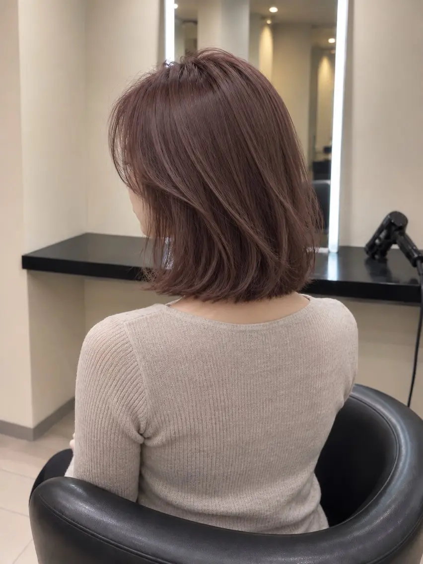 ミディアム カラー ブラウンカラー トリートメント 🌈ウルトワ水素 髪質改善naru🌈のヘアスタイル