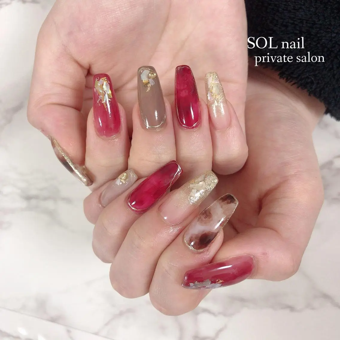 ネイル ロングネイル ハンドネイル SOL NAILのネイルデザイン
