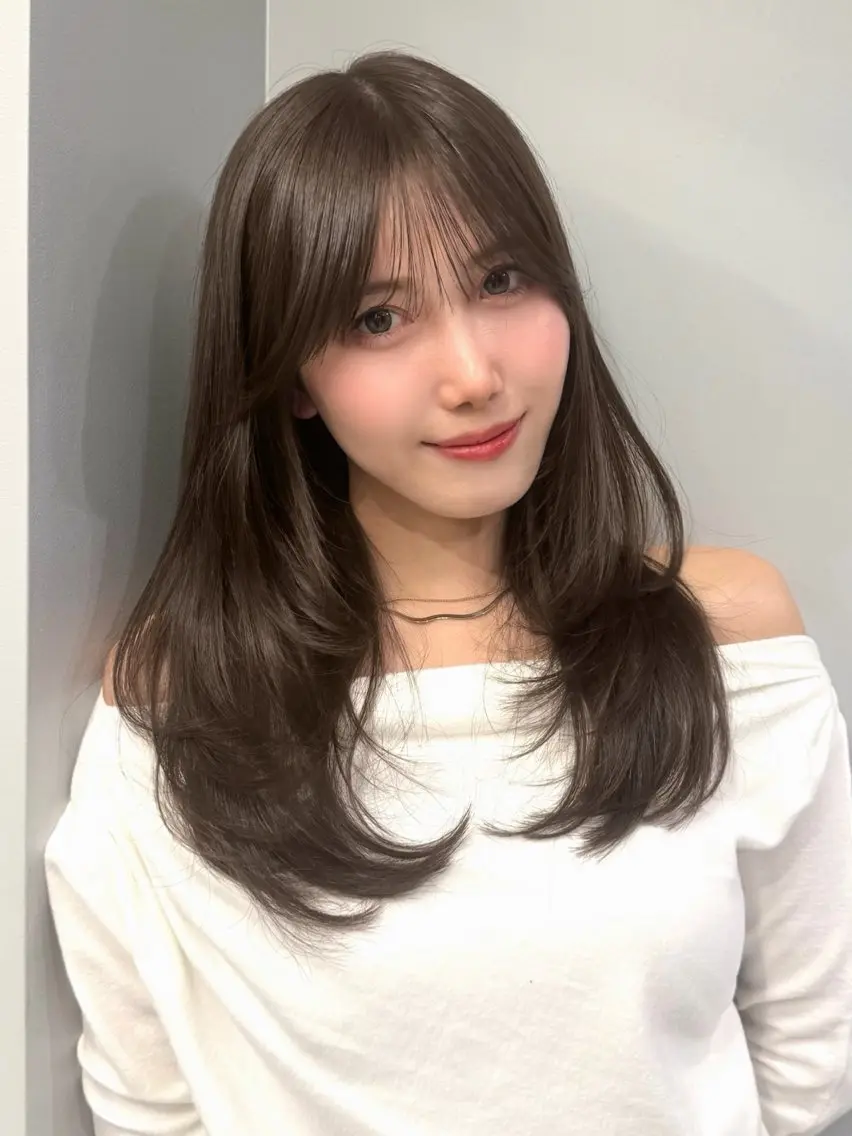 【韓国レイヤーカット🇰🇷】カット+カラーの写真