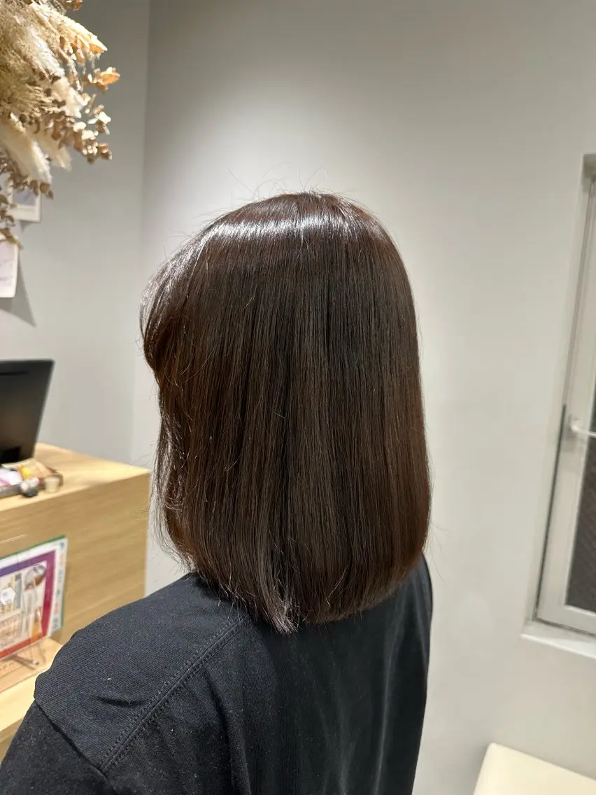 ミディアム 髪質改善 トリートメント 巻ける髪質改善🫧ハ イライト/永田汰伊智のヘアスタイル