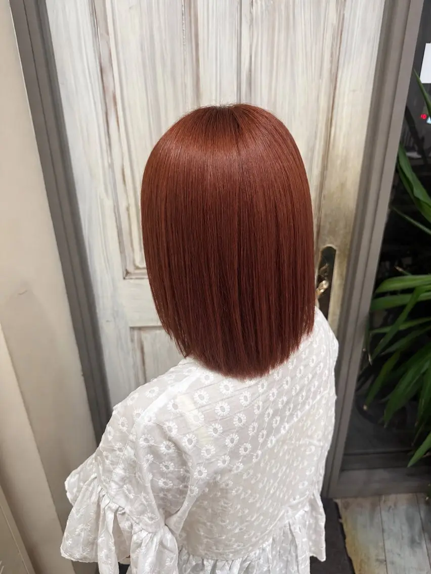 ミディアム ヘアカラー 吉澤 珠里のヘアスタイル