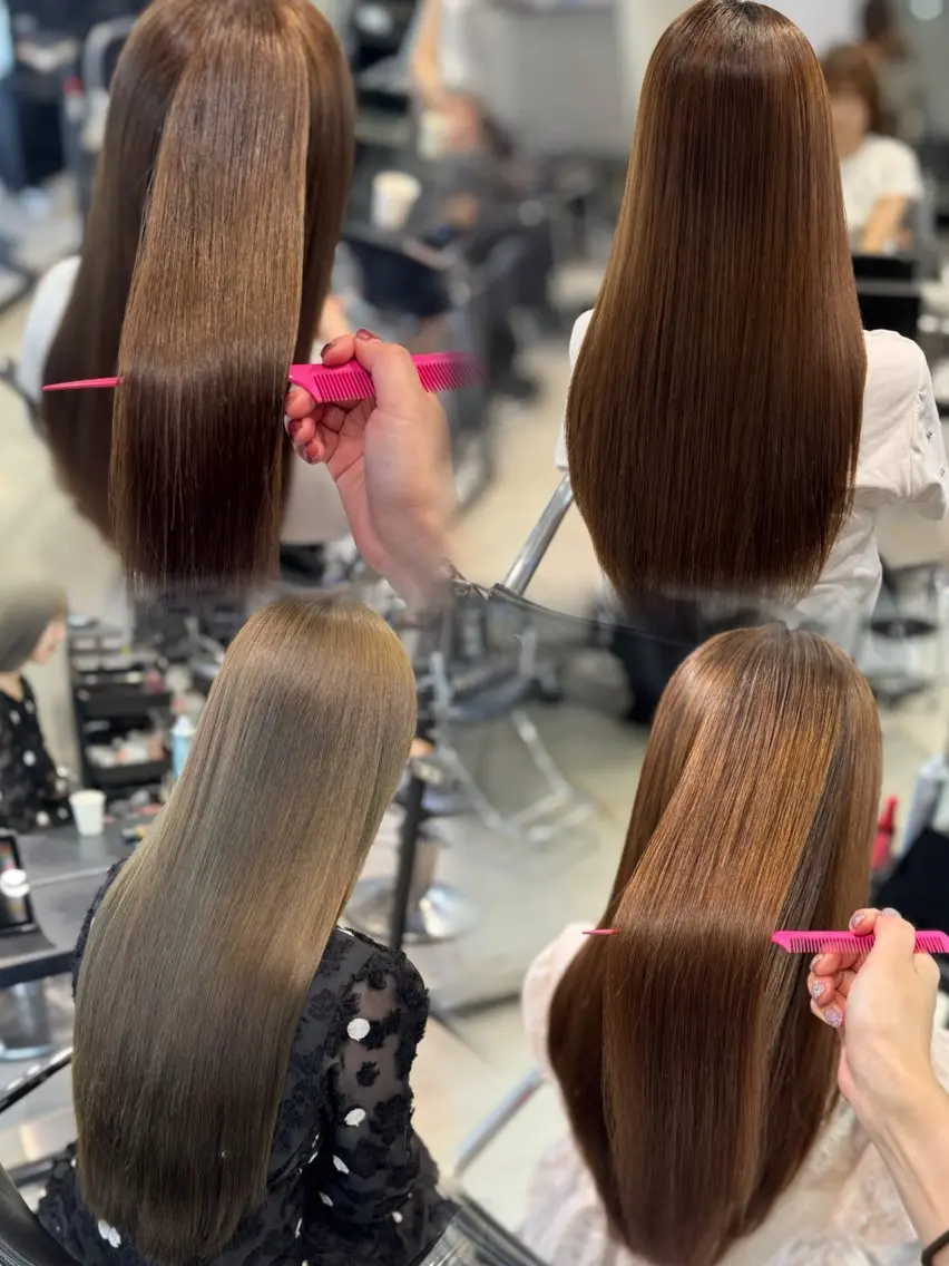 ロング カラー パーマ ヘアアレンジ カット ヘアカラー トリートメント ヘアセット 透明感カラー✂︎ YUKAのヘアスタイル